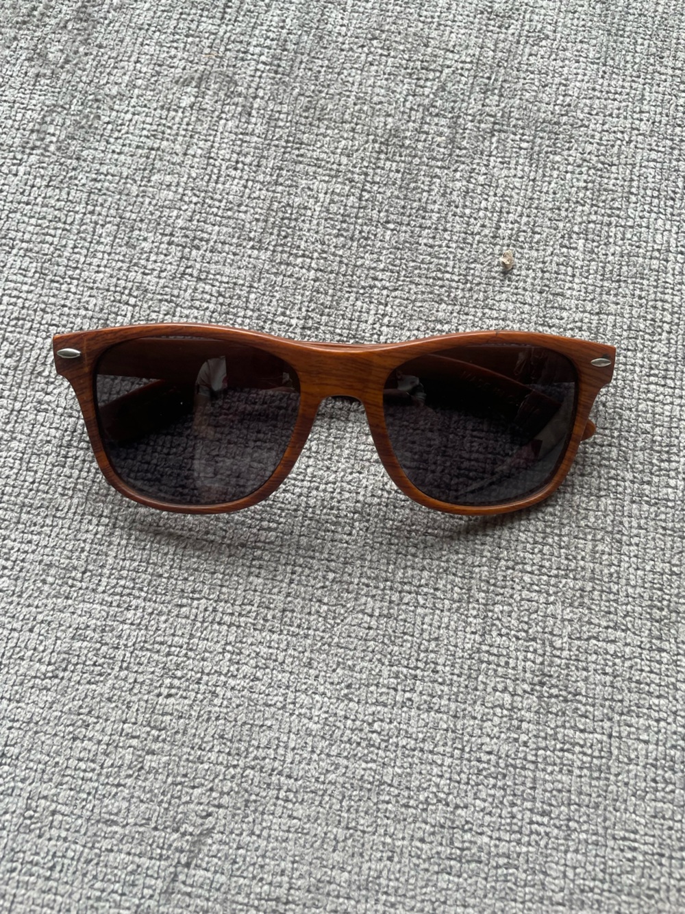 3/$10 Wood-Effect Brown Sunglasses with Dark Lenses